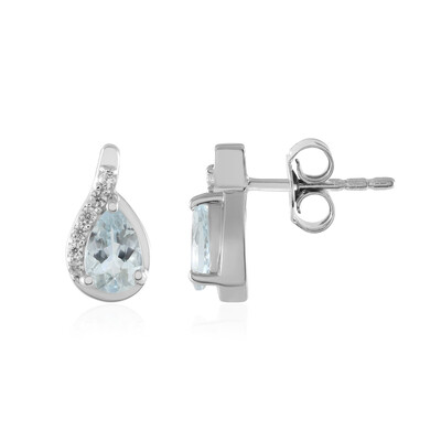 Brazilian Aquamarine Silver Earrings