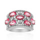 Pink Topaz Silver Ring