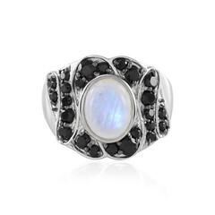 Rainbow Moonstone Silver Ring