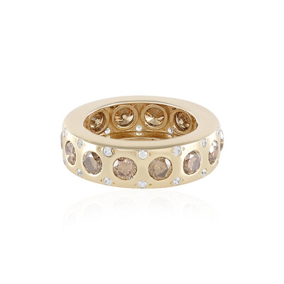 14K I3 Champagne Diamond Gold Ring (de Melo)