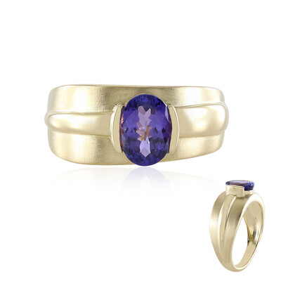 9K AAA Tanzanite Gold Ring (de Melo)