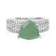 Green Chalcedony Silver Ring