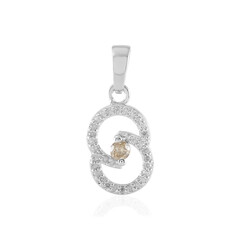 I3 Champagne Diamond Silver Pendant