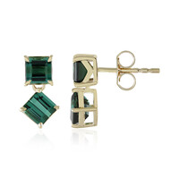 9K Benedito Green Tourmaline Gold Earrings (Adela Gold)