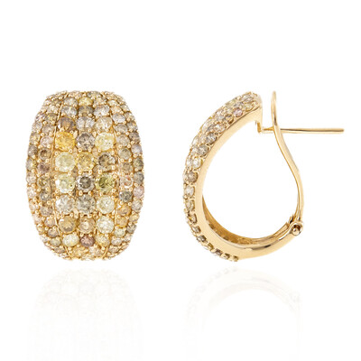 14K SI2 Fancy Diamond Gold Earrings (CIRARI)