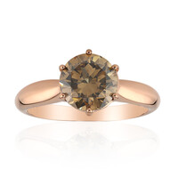 18K VS1 Argyle Rose De France Diamond Gold Ring