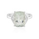 Green Amethyst Silver Ring