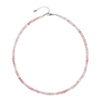 Pink Andenian Opal Silver Necklace