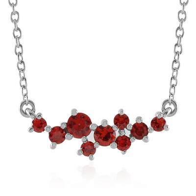 Tanzanian Ruby Silver Necklace