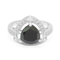 Black Hematite Silver Ring