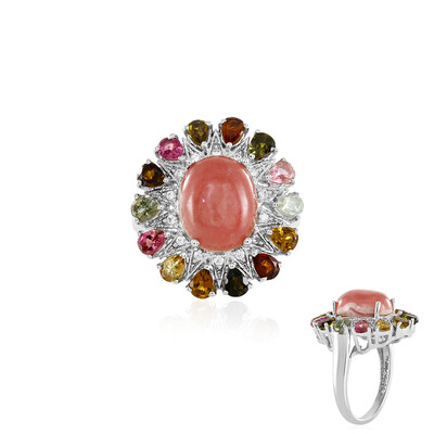 Rhodochrosite Silver Ring