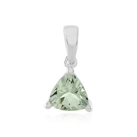 Green Amethyst Silver Pendant