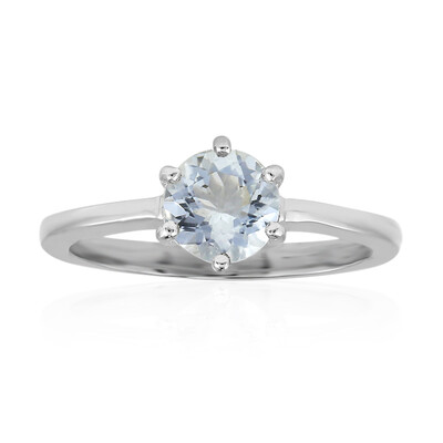 Aquamarine Silver Ring