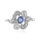 Unheated Ceylon Blue Sapphire Silver Ring