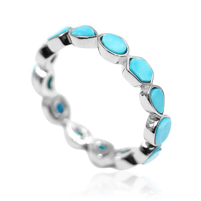 Sleeping Beauty Turquoise Silver Ring (Anne Bever)