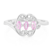 Ceylon Pink Sapphire Silver Ring