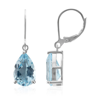 Sky Blue Topaz Silver Earrings