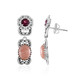 Rhodochrosite Silver Earrings (Desert Chic)