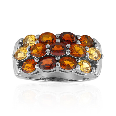 Mozambique Garnet Silver Ring