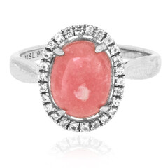 Rhodochrosite Silver Ring