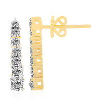 14K VVS1 (G) Diamond Gold Earrings