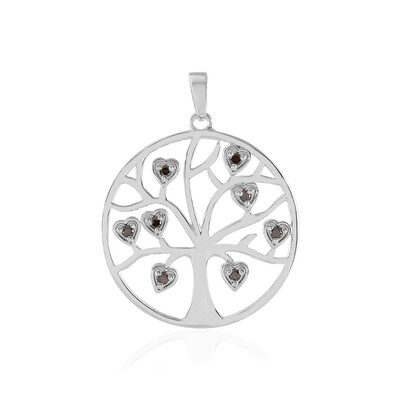 I3 Brown Diamond Silver Pendant