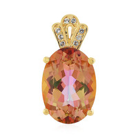 Peach Mystic Topaz Silver Pendant