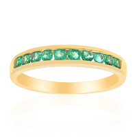 10K AAA Zambian Emerald Gold Ring