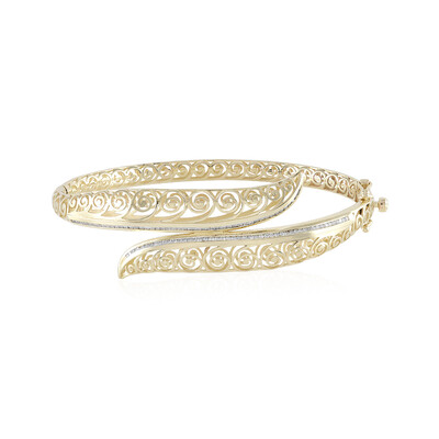 9K I2 (I) Diamond Gold Bangle (Ornaments by de Melo)