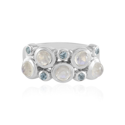 Rainbow Moonstone Silver Ring (KM by Juwelo)