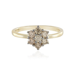 9K SI2 Champagne Diamond Gold Ring