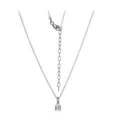 White Topaz Silver Necklace