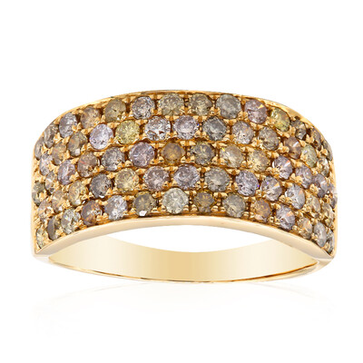 14K SI2 Fancy Diamond Gold Ring (CIRARI)