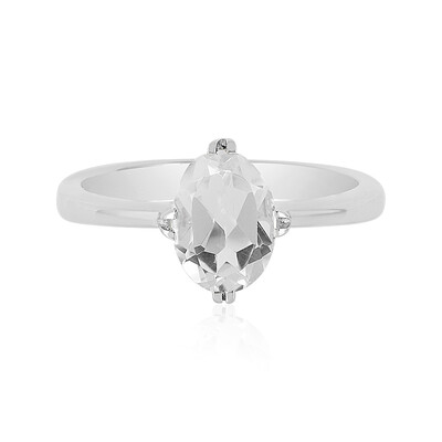 White Topaz Silver Ring