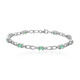 Zambian Emerald Silver Bracelet