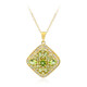 Burmese Peridot Silver Necklace