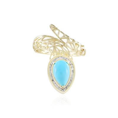 9K Sleeping Beauty Turquoise Gold Ring (Ornaments by de Melo)