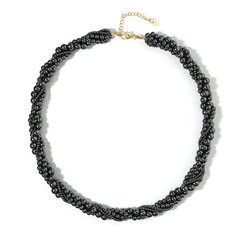 Black Hematite Silver Necklace (Riya)