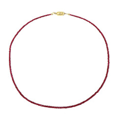 Noble Red Spinel Silver Necklace (Adela Silber)