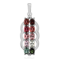 Fancy Tourmaline Silver Pendant