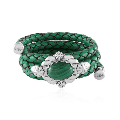 Malachite Silver Bracelet (Desert Chic)