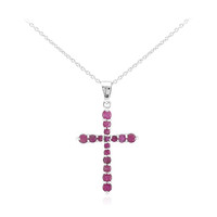 Burmese Ruby Silver Necklace