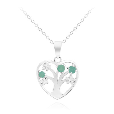 Brazilian Emerald Silver Necklace