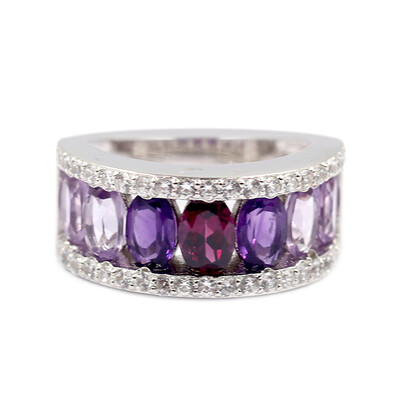 Rose de France Amethyst Silver Ring