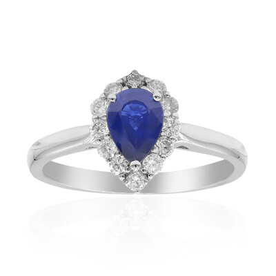 10K Ceylon Blue Sapphire Gold Ring