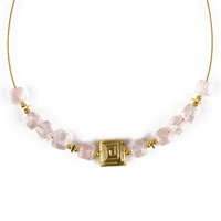 Rose Quartz Silver Necklace