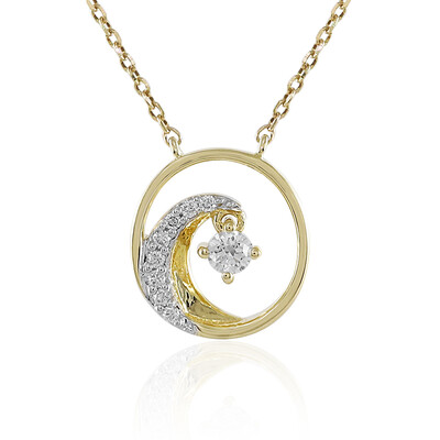 9K Flawless (F) Diamond Gold Necklace (LUCENT DIAMONDS)