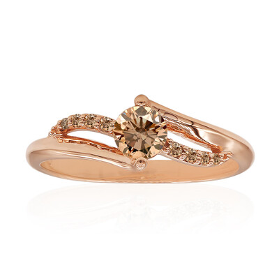 9K VS1 Argyle Rose De France Diamond Gold Ring (Annette)