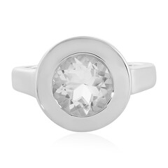 White Quartz Silver Ring