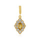 Yellow Zircon Silver Pendant